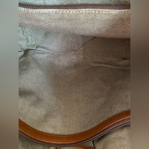 Dooney & Bourke Vintage Classic Black and Brown Suede Leather Tote Bag, Med - Picture 11 of 16